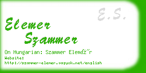 elemer szammer business card